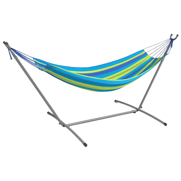 Гамак с рамой FunFit Premium Classic Style 2863 150 кг/ Текстиль/ Синий photo 1 Гамак с рамой FunFit Premium Classic Style 2863 150 кг/ Текстиль/ Синий photo 1