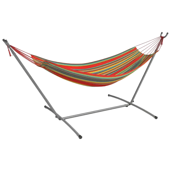 Hamac cu cadru FunFit Premium Classic Style 2865 150 kg/ Țesătură/ Multicolor photo 1