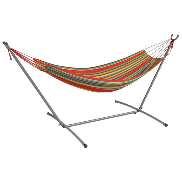 Hamac cu cadru FunFit Premium Classic Style 2865 150 kg/ Țesătură/ Multicolor photo 1