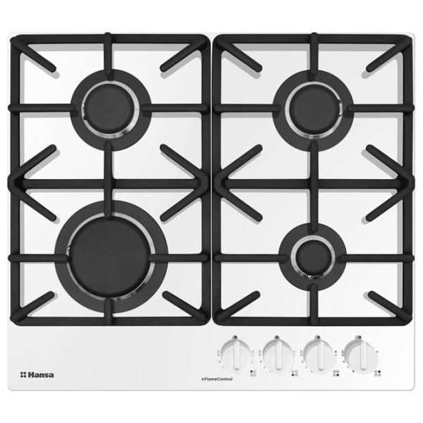 Plită încorporabilă pe gaz Hansa BHKS6515516 Sticlă călită/ White photo 1