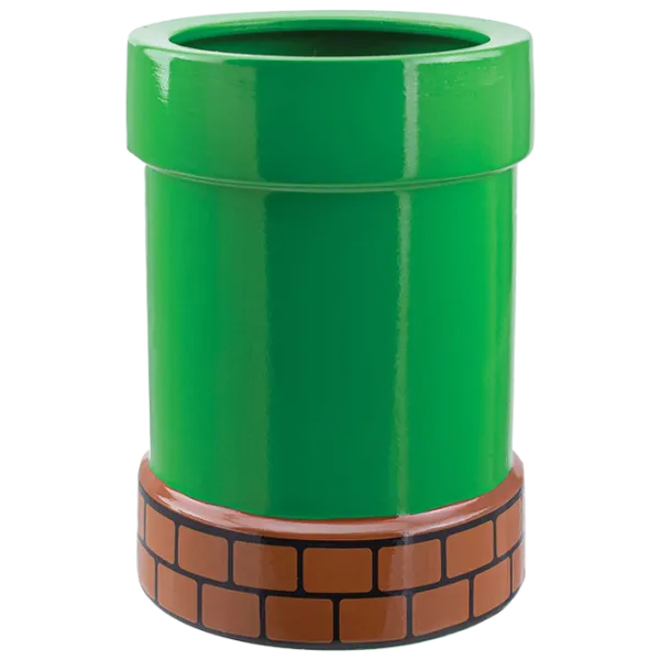 Figurină cu suport pentru flori Paladone Super Mario Warp Pipe Flower Pot and Pen 12+/ Green photo 1