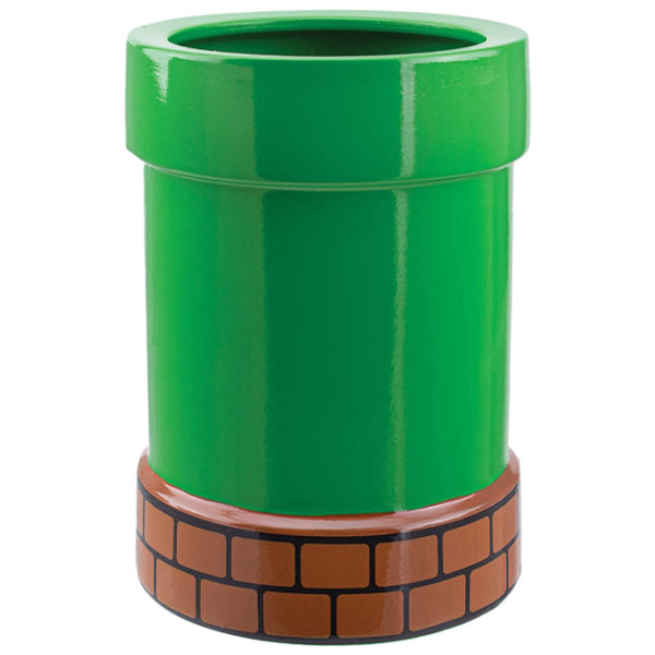 Figurină cu suport pentru flori Paladone Super Mario Warp Pipe Flower Pot and Pen 12+/ Green photo 1