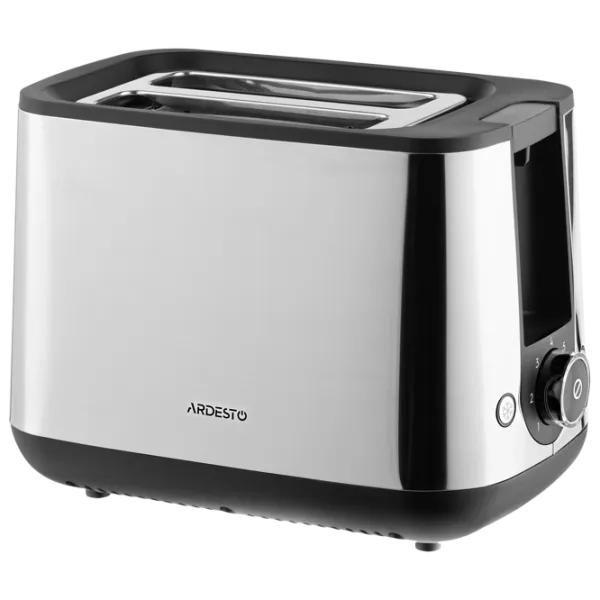 Тостер Ardesto T-K200 Механическое/ 800 Вт/ Нержавеющая сталь photo 1