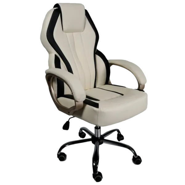 Fotoliu de birou Magnus MC 073 ECO Piele/ Beige Black photo 1