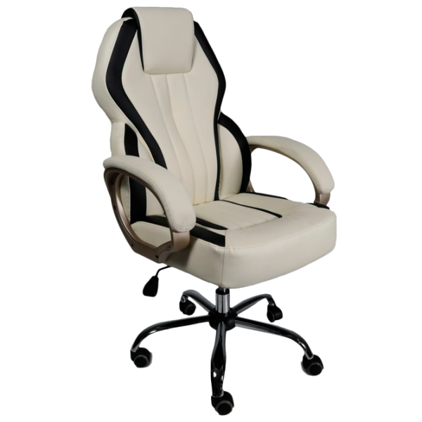 Fotoliu de birou Magnus MC 073 ECO Piele/ Beige Black photo 1