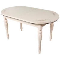 Кухонный стол Magnus DT A14 Дерево, стекло/ Слоновая кость