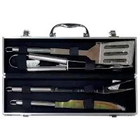 Set pentru grătar BBQ 37862 4 instrumente/ Oțel inoxidabil