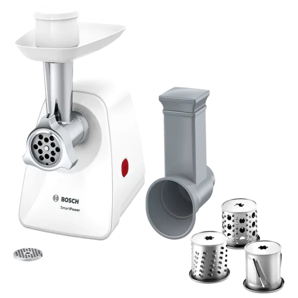 Mașină de tocat carne Bosch MMWPL2000 1500 W/ 1.7 kg/ min/ White photo 1