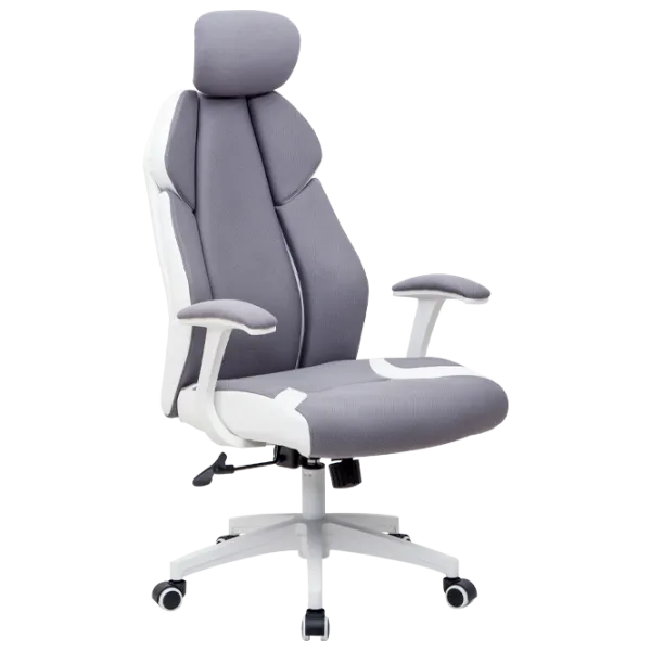 Fotoliu de birou Magnus CR 7029H Stofă, ECO piele/ White photo 1