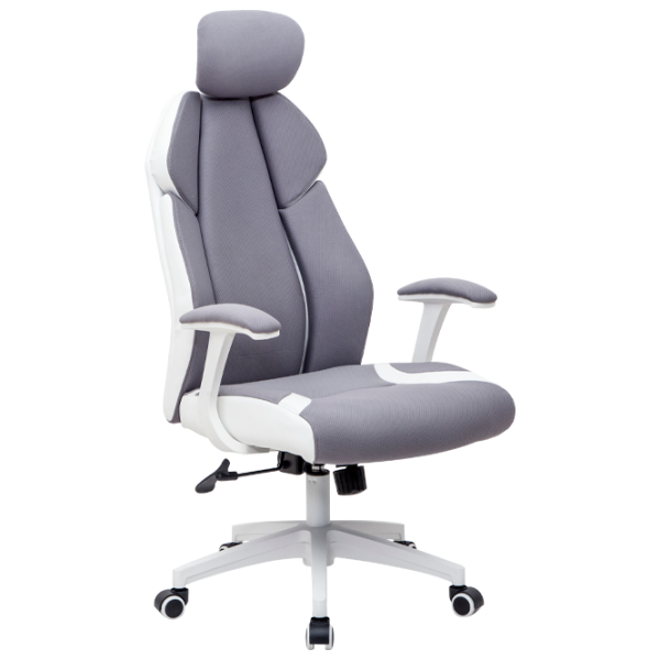 Fotoliu de birou Magnus CR 7029H Stofă, ECO piele/ White photo 1
