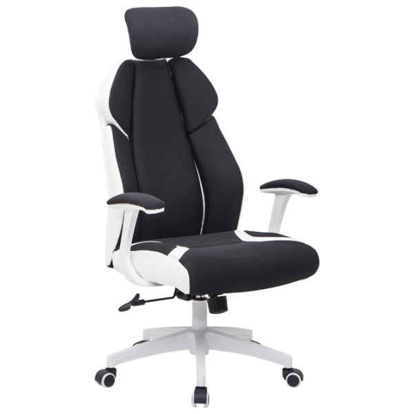 Fotoliu de birou Magnus CR 7029H Stofă, ECO piele/ Black White photo 1