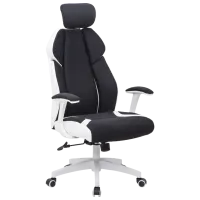 Fotoliu de birou Magnus CR 7029H Stofă, ECO piele/ Black White