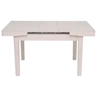 Кухонный стол раскладной Magnus DT A30 Стекло/ Слоновая кость