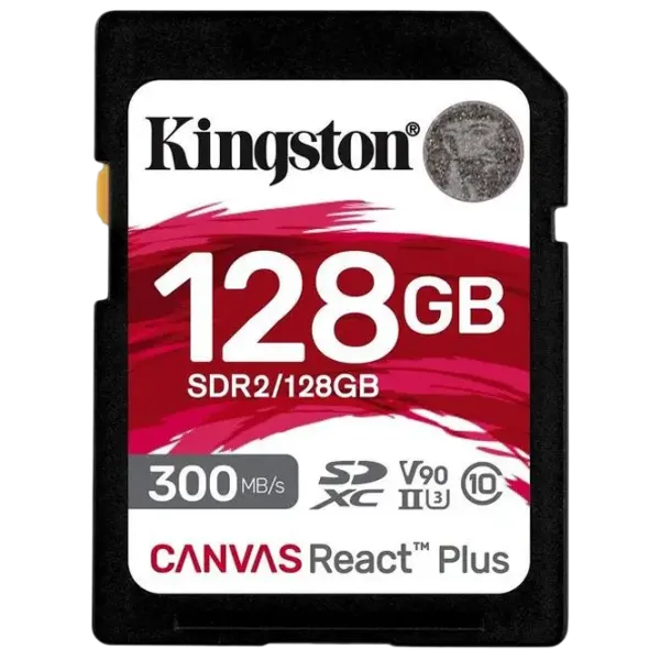 Карта памяти Kingston Canvas React Plus 128 ГБ SD/ Class10 photo 1