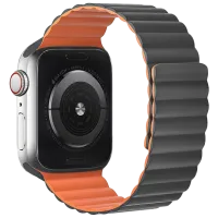 Ремешок Apple Watch WA07 Flexible series magnetic strap Силикон/
38, 40, 41 мм / Серый Оранжевый