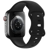 Ремешок Apple Watch WA15 Flexible series 8-character buckle solid color silicone strap Силикон/
38, 40, 41 мм / Черный 