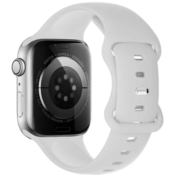 Ремешок Apple Watch WA15 Flexible series 8-character buckle solid color silicone strap Силикон/
38, 40, 41 мм / Белый  photo 1