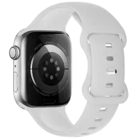 Ремешок Apple Watch WA15 Flexible series 8-character buckle solid color silicone strap Силикон/
42, 44, 45, 49 мм / Белый 