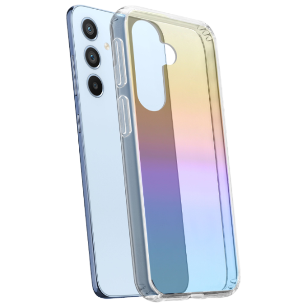 Husă pentru smartphone Samsung Galaxy A54 Cellularline/ Back/ TPU/ RAINBOW Transparent photo 1
