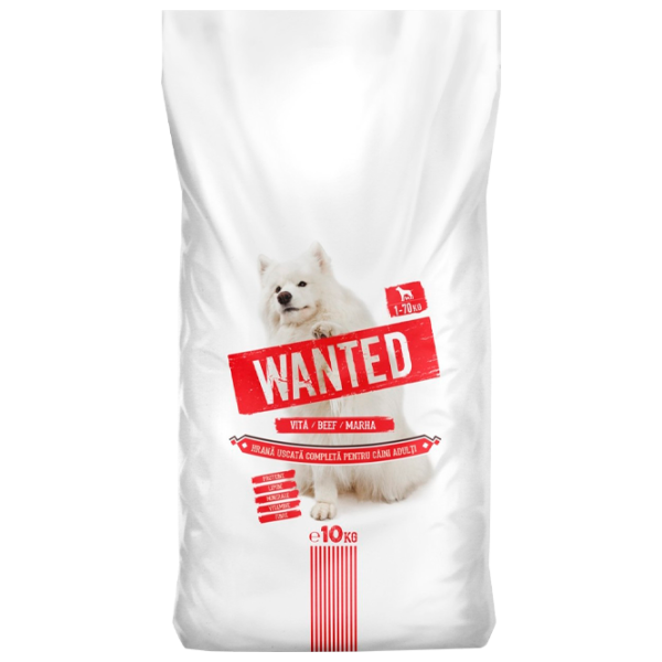 Корм для собак сухой Wanted 6036 10 кг/ Говядина photo 1