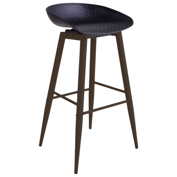 Scaun de bar DecoPrim Hector Plastic/ Metal/ Black photo 1 Scaun de bar DecoPrim Hector Plastic/ Metal/ Black photo 1