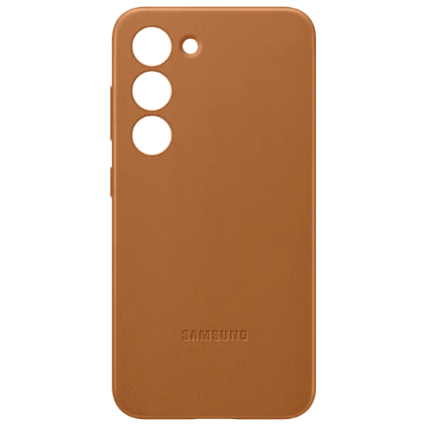 Husă pentru smartphone Samsung Galaxy S23 Samsung/ Back/ Piele/ Camel Brown photo 1 Husă pentru smartphone Samsung Galaxy S23 Samsung/ Back/ Piele/ Camel Brown photo 1