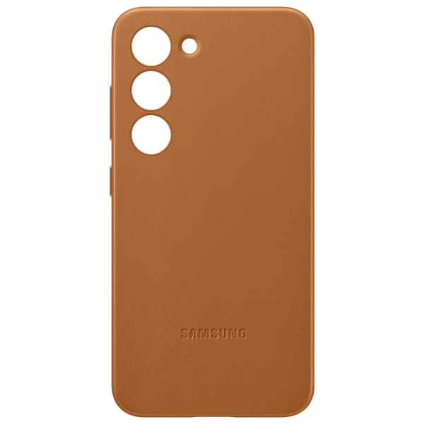 Husă pentru smartphone Samsung Galaxy S23 Samsung/ Back/ Piele/ Camel Brown photo 1 Husă pentru smartphone Samsung Galaxy S23 Samsung/ Back/ Piele/ Camel Brown photo 1