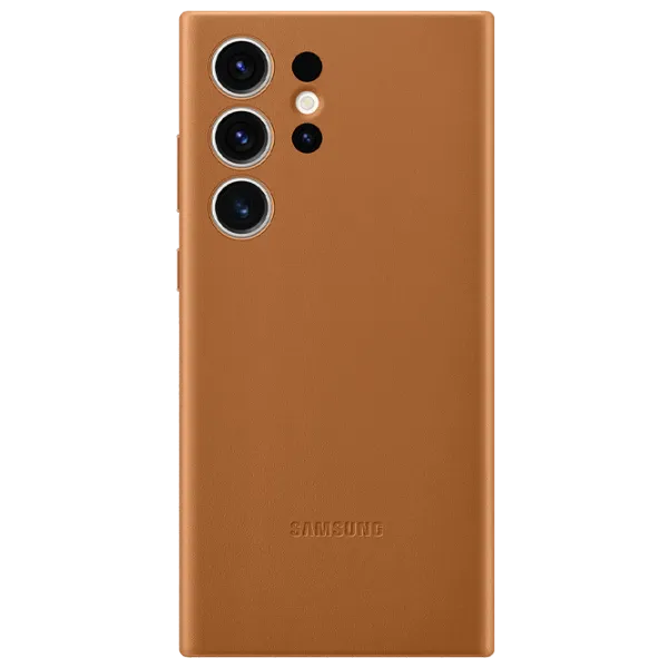 Husă pentru smartphone Samsung Galaxy S23 Ultra Samsung/ Back/ Piele/ Camel Brown photo 1