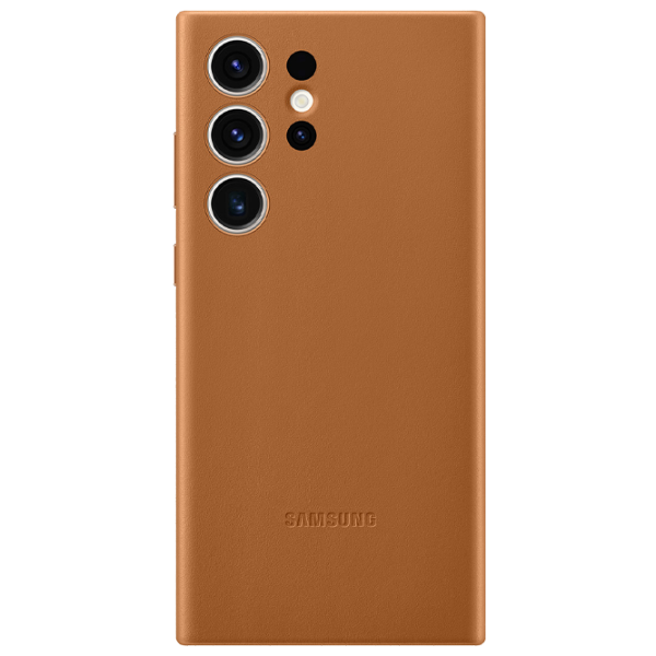 Husă pentru smartphone Samsung Galaxy S23 Ultra Samsung/ Back/ Piele/ Camel Brown photo 1