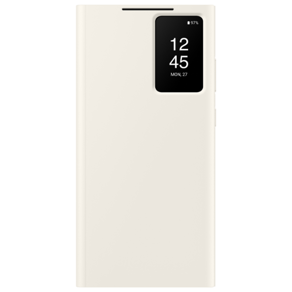 Чехол для смартфона Samsung Galaxy S23 Ultra Samsung/ Flip Cover View/ PU/ Cream Белый photo 1