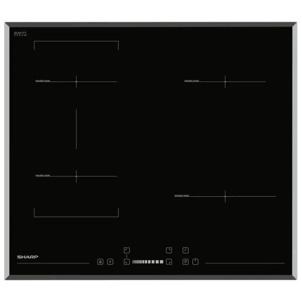 Plită încorporabilă cu inducție SHARP KH-6I27CS00-EU Vitroceramică/ Black photo 1