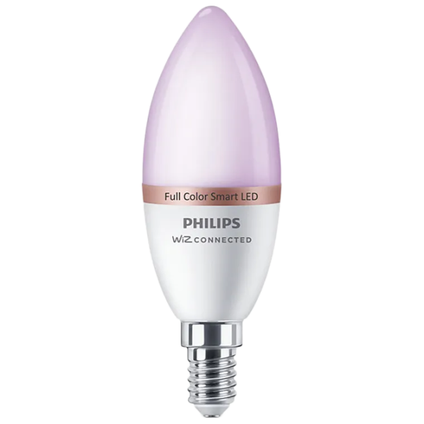 Умная лампочка светодиодная Philips Smart C37 929002448821 E14/ 4.9 Вт/ 6500 К/ 470лм/ RGB photo 1