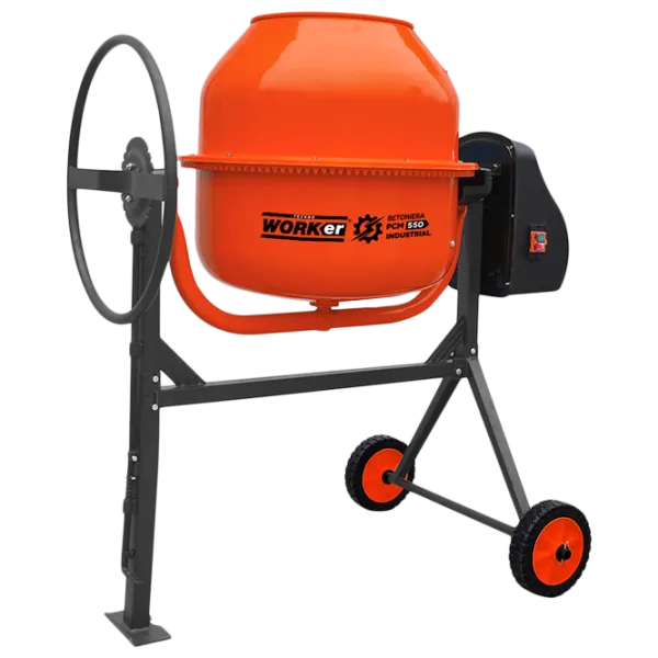 Бетономешалка Technoworker PCM160L 160 л 950 Вт/ Оранжевый photo 1