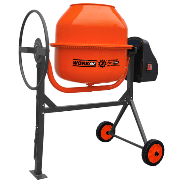 Бетономешалка Technoworker PCM160L 160 л 950 Вт/ Оранжевый photo 1