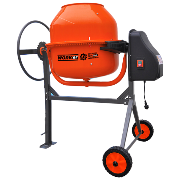 Бетономешалка Technoworker PCM200L 200 л 1350 Вт/ Оранжевый photo 1