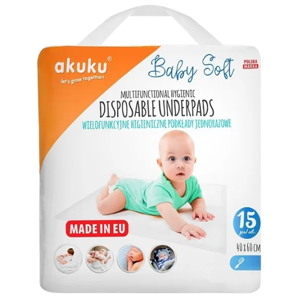 Пеленки Akuku A0500 Одноразовый/ Белый photo 1