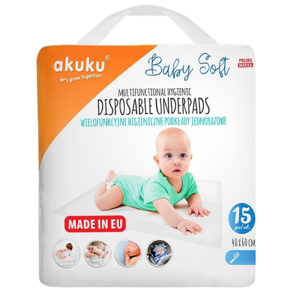Пеленки Akuku A0500 Одноразовый/ Белый photo 1