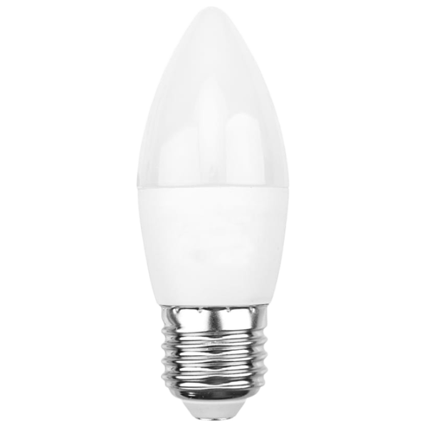 Лампочка светодиодная Rexant C37 604-026 E27/ 9.5 Вт/ 4000 K/ 903лм/ White photo 1 Лампочка светодиодная Rexant C37 604-026 E27/ 9.5 Вт/ 4000 K/ 903лм/ White photo 1