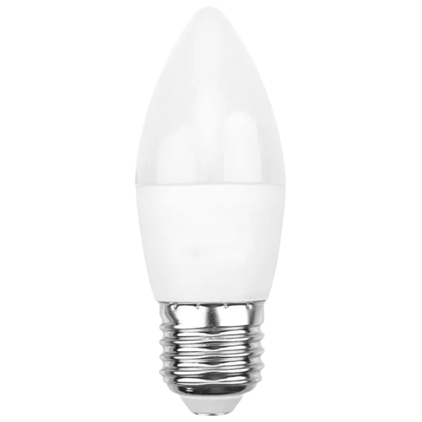 Лампочка светодиодная Rexant C37 604-030 E27/ 11.5 Вт/ 6500 К/ 1093лм/ White photo 1 Лампочка светодиодная Rexant C37 604-030 E27/ 11.5 Вт/ 6500 К/ 1093лм/ White photo 1