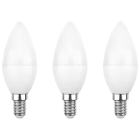 Комплект лампочек светодиодная Rexant C37 604-205-3 E14/ 11.5 Вт/ 6500 К/ 1093лм/ White