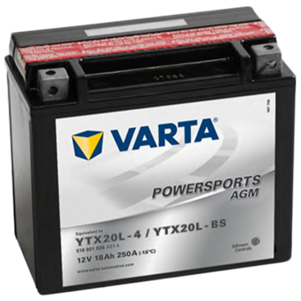 Вспомогательный аккумулятор Varta YTX20L-BS AGM 250A photo 1 Вспомогательный аккумулятор Varta YTX20L-BS AGM 250A photo 1