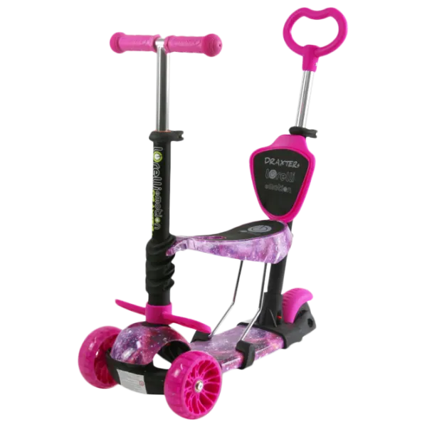 Trotinetă pentru copii cu trei roți Lorelli Draxter Plus (10390140021) 20 kg/ Pink photo 1