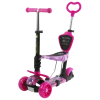 Детский трёхколёсный самокат Lorelli Draxter Plus (10390140021) 20 кг/ Розовый