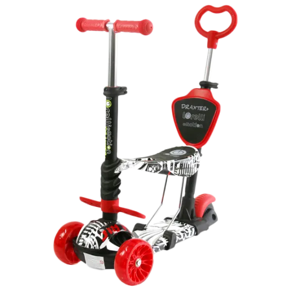 Trotinetă pentru copii cu trei roți Lorelli Draxter Plus (10390140022) 20 kg/ Black photo 1