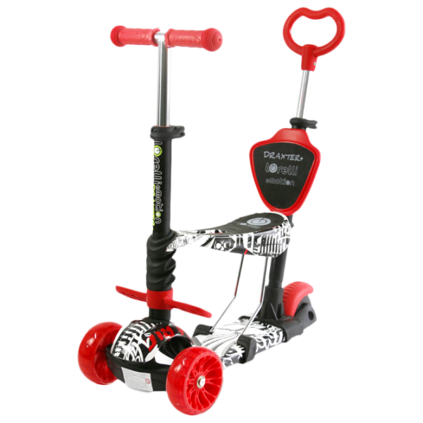 Trotinetă pentru copii cu trei roți Lorelli Draxter Plus (10390140022) 20 kg/ Black photo 1