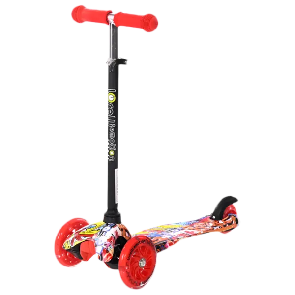 Trotinetă pentru copii cu trei roți Lorelli Mini (10390010002) 20 kg/ Multicolor photo 1