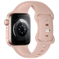 Ремешок Apple Watch WA15 Flexible series 8-character buckle solid color silicone strap Силикон/
38, 40, 41 мм / Песочный Powder