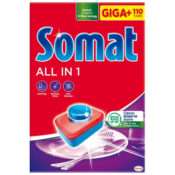 Таблетки Somat All in One 577044 таблетки / для удаления грязи photo 1