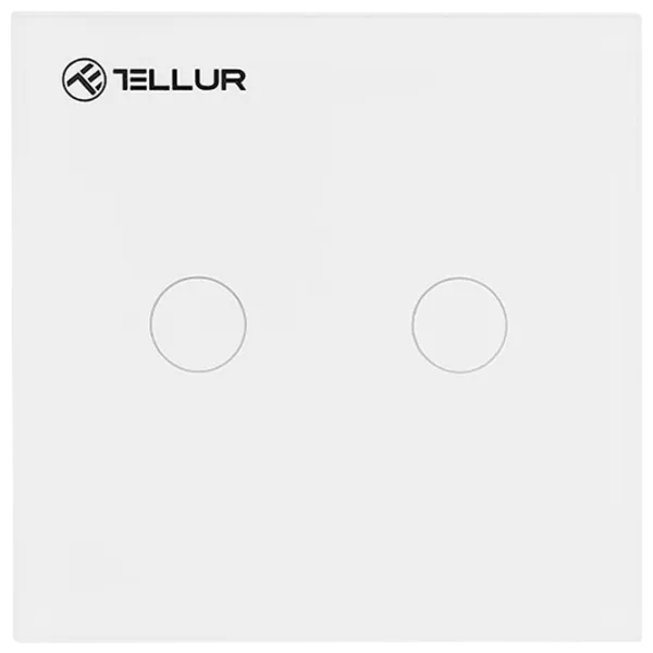 Intrerupator inteligent Tellur WiFi Switch 2 Ports White photo 1
