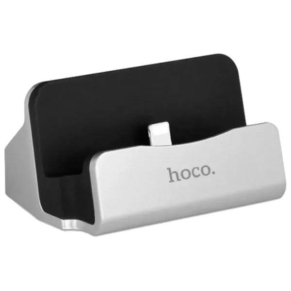 Suport pentru telefon Hoco CPH18 USB Charging Dock Silver photo 1
